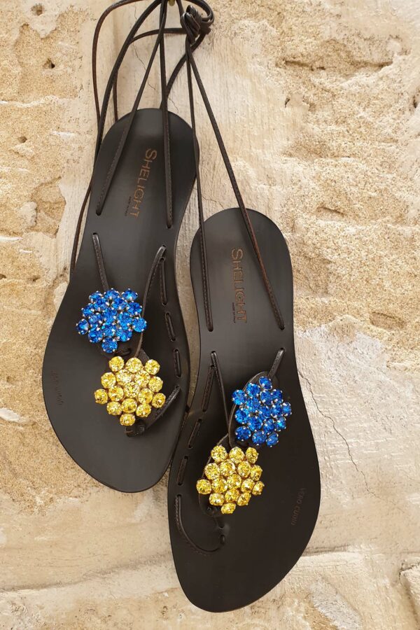 Twins Rose Gold SWAROVSKI Light Topaz Sapphire