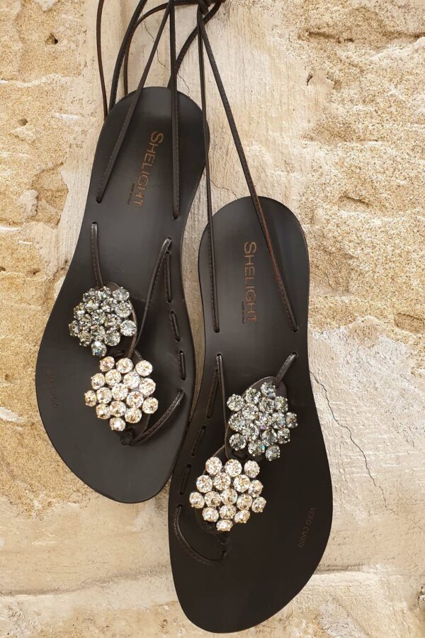 Twins Rose Silver SWAROVSKI Black Diamond Silk